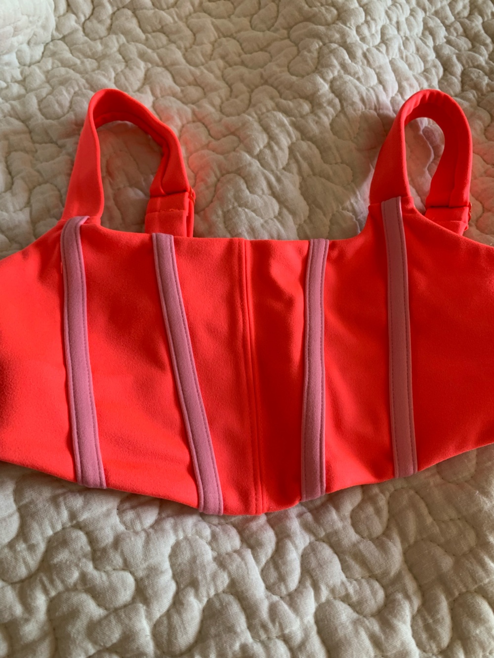 Jo + Jax Corset Dance Top Aruba and Pink stripes Youth Small NWT